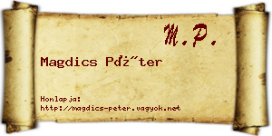 Magdics Péter névjegykártya